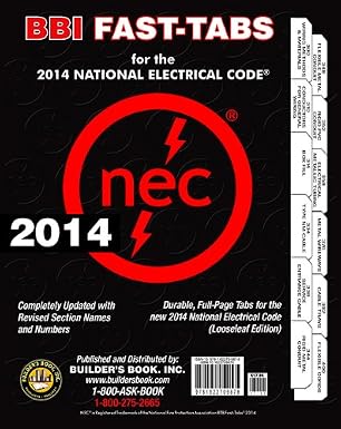 2014 National Electrical Code NEC Looseleaf BBI-FAST-TABS