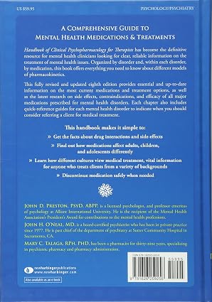 Handbook of Clinical Psychopharmacology for Therapists