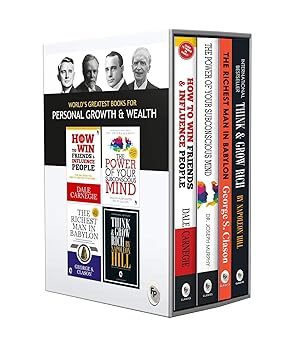 World’s Greatest Books For Personal Growth & Wealth(Set of 4 Books): Perfect Motivational Gift Set | How to Win Friends and Influence People | Think and Grow Rich | The Richest Man in Babylon | The Power of Your Subconscious Mind |