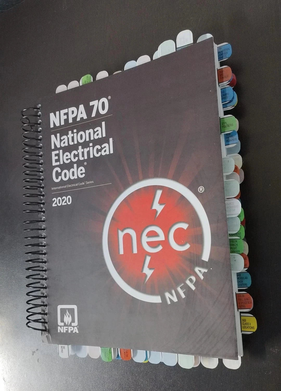 National Electrical Code NFPA 2020 Edition Spiral Bound NEC 70 Pre Tabbed Tabs