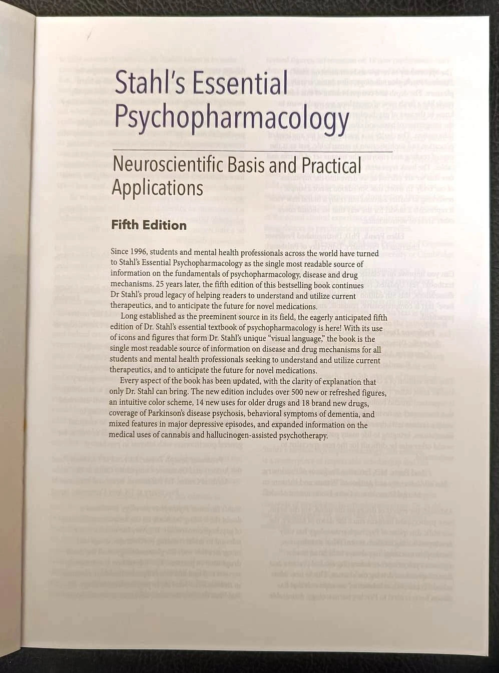 Stahl's Essential Psychopharmacology Neuroscientific