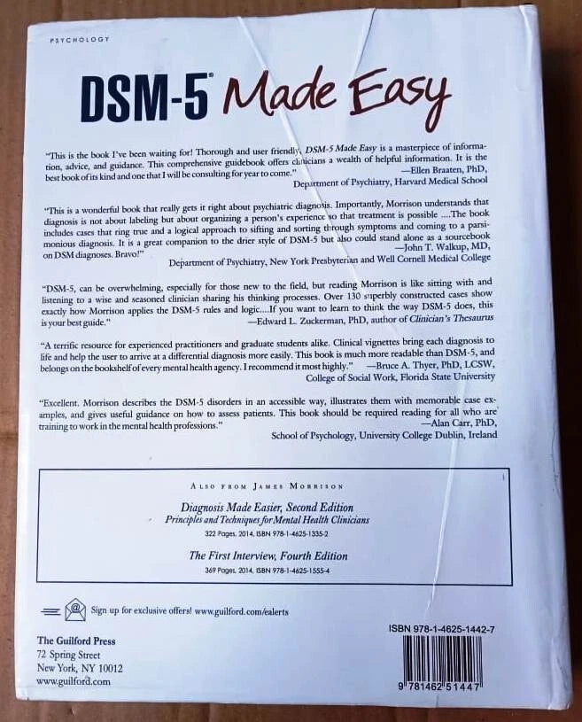 DSM-5 Made Easy The Clinician's Guide to Diagnosis 1st Edition Free Shipping